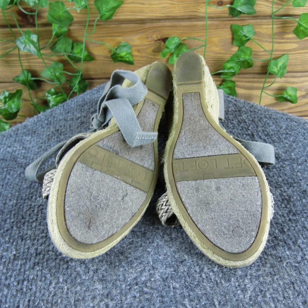 Anne Klein Women  Ankle Strap Taupe Fabric Sz‎ 6 Medium Gently Used 2025